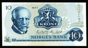 NORWEGEN. 10 Kroner 1977. P. 36c. - Picture 1 of 2