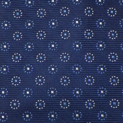 HILDITCH & KEY мужской темно-синий белый круги сплетенный шелковый галстук Англии новый с Ярлыками - Изображение 1 из 3