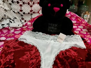 CANDIES LIQUID SATIN THONG SZ S SUPER SILKY STRETCHY SOFT - Picture 1 of 9