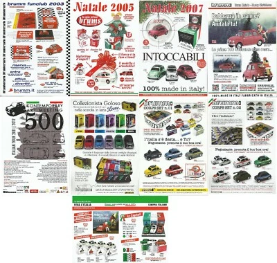 2189. BRUMM 9xFogli pubblicitari FIAT 500 2003/2017 - Immagine 1 di 4