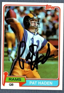 Pat Haden Los Angeles Rams Star QB signed/autographed 1981 Topps card - NRMT COA - Picture 1 of 1