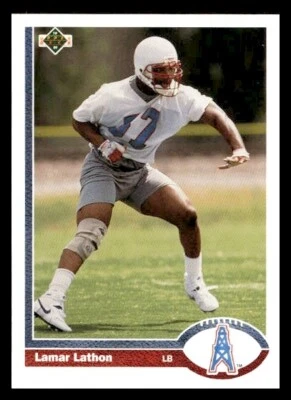 1991 Upper Deck #424 Lamar Lathon Houston Oilers - Image 1 of 2