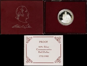 1982-S Commemorative Proof Silver Half Dollar - George Washington - Picture 1 of 4