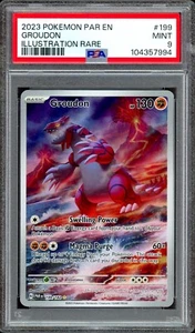 PSA 9 MINT - 2023 Groudon 199/182 Paradox Rift Illustration Rare IR Alt Art PAR - Picture 1 of 1