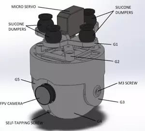 FPV Drohne 2 AXIS Kamera regulieren GIMBAL für Drohne oder Flugzeug, NLS System - Bild 1 von 18