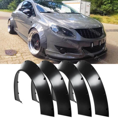 KEEPDSGN For Vauxhall Opel Corsa Fender Flares Extra Wide Extension Body Kit Wheel Arches