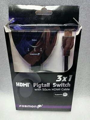 HDMI Cable Pigtail 3 X 1 Switch With 50cm HDMI Cable - Image 1 of 2