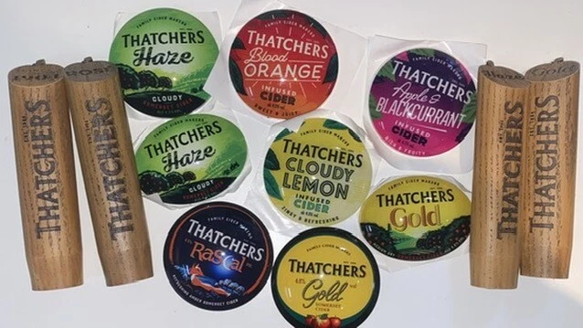 THATCHERS BRANDING Badges, Handles, Pub, Bar, Ale, Mancave, Beer Pump Font Lager - Image 1 of 1