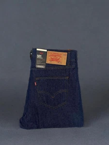 Levi's 501 Original Regular Fit Męskie, Fit Straight Leg Jeans Sztywne Stf - Niebieskie - Zdjęcie 1 z 9