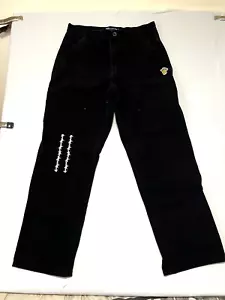 Vans Herren schwarz Canvas Elijah Berle Carpenter Skater Baggy lose Y2K Hose 34 - Bild 1 von 14