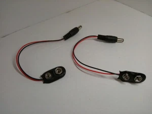 2x Conexión de batería de 9V a CC 5,5x2,1 mm Cable adaptador para Arduino - Imagen 1 de 10