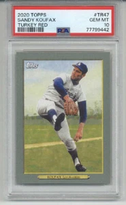 2020 Topps Turkey Red #TR47 Sandy Koufax Card Los Angeles Dodgers PSA 10 POP 4 - Bild 1 von 2