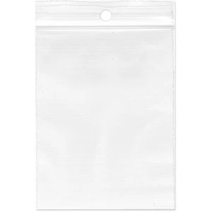 Plymor 3" x 4", 2 Mil with Hang-Hole Zipper Reclosable Plastic Bags - Picture 1 of 2