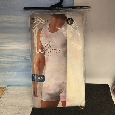Jockey Singlet 3XL Athletic Singlet 100% Cotton White Classic 1 Pack - Image 1 of 4