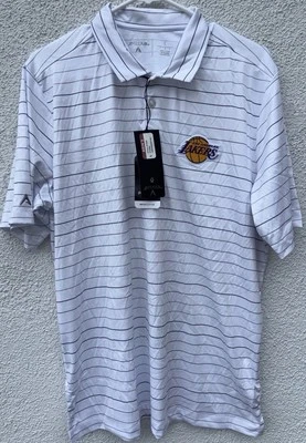 Polo de golf a rayas Ryder de Antigua Los Angeles Lakers grande nuevo con etiquetas precio de venta sugerido por el fabricante 80 USD Foto 1 de 4