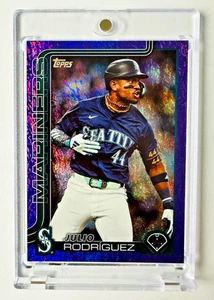 Tarjeta Topps Julio Rodríguez 2025 HOLO FOIL PÚRPURA SP #/250 ¡Estrella de los Marineros! - Imagen 1 de 3