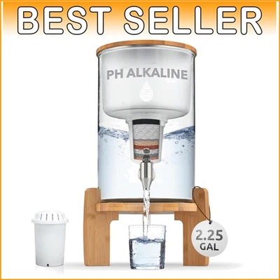 Elegant Alkaline Water Filter Pitcher - Sustainable 8.5L Dispenser for Wellness - Image 1 of 4