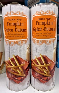 Trader Joe's Pumpkin Spice Batons 5oz 142g (2 Tins) - Picture 1 of 2
