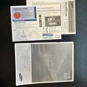 SAMSUNG LCD TV User Manual SERIES 6 For Models #610 & #630 + Quick Setup Guide - Picture 1 of 3