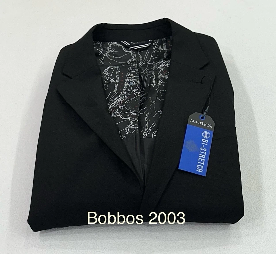 Nautica Men’s Suit Separate Jacket Size 44S Black