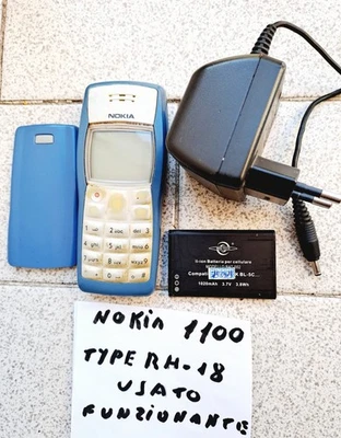 Cellulare Nokia 1100 rh-18 usato funzionante + batteria compatibile e caricatore - Immagine 1 di 4