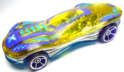 Hot Wheels Clear Speeder X-raycers 2020 amarillo 1:64 diecast coche de 3" con azul púrpura Foto 1 de 4