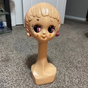 Manichino testa di ramo occhi viola esposizione retrò vintage dal Giappone - Foto 1 di 13