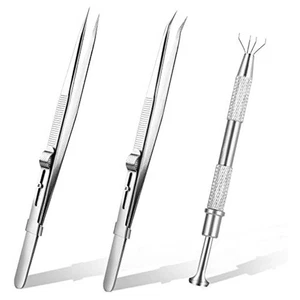 3X(3 PIEZAS Pinzas para Joyería de Diamantes con Ranura Sujeción Herramientas para Joyería3007 - Imagen 1 de 6