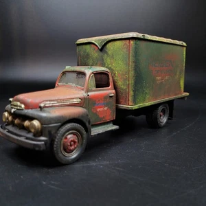 Junkyard Diecast 1951 Ford F-6 Box Truck -1:34 Scale. Weathered Model Diorama - Picture 1 of 6
