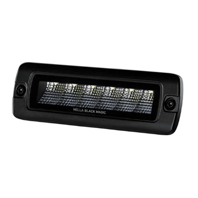 Hella Black Magic LED Mini Lightbar 6.2 Flush Mount Flood Beam 358176221 - Image 1 of 4