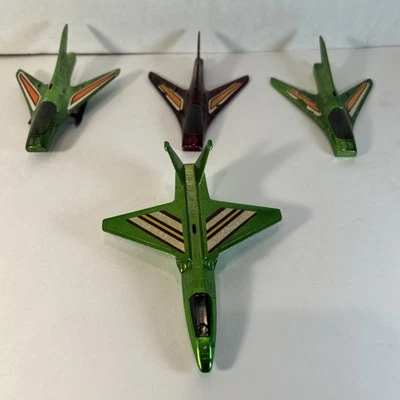 Lote Mattel Hot Birds 1970 - Sky Scraper + 3 Ski Gulls aviones rojos y verdes Foto 1 de 4