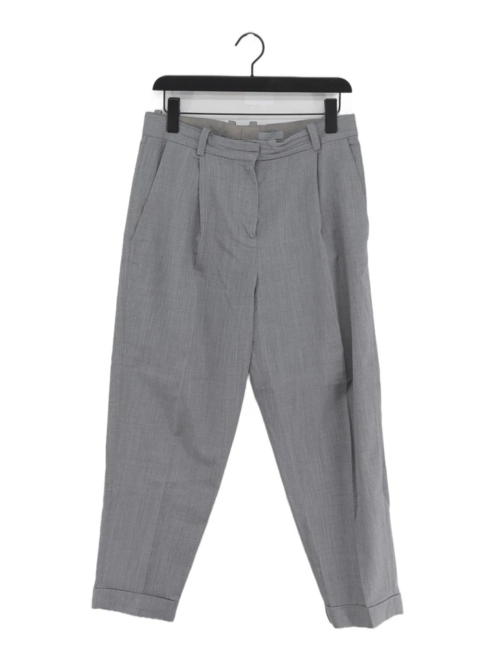 COS Women's Suit Trousers UK 8 Grey 100% Wool Straight Dress Pants - Image 1 of 4