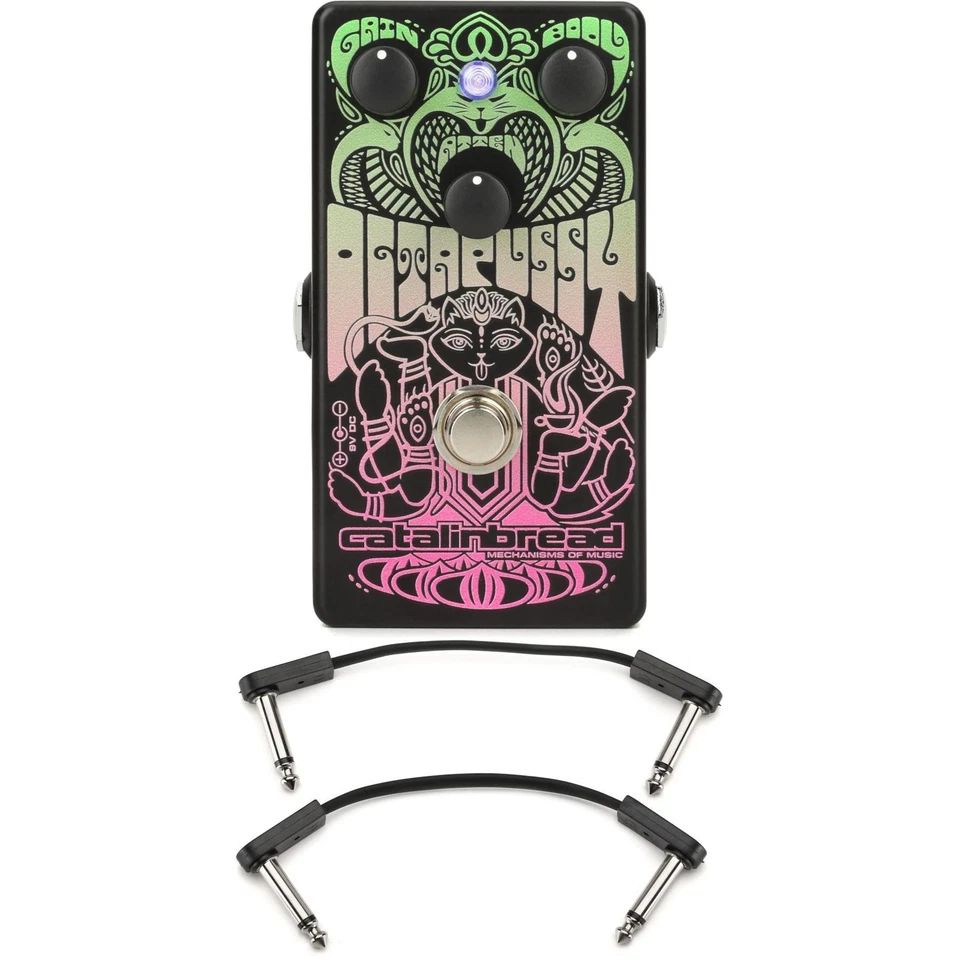 Catalinbread Octapussy Octave Fuzz Pedal with EBS Flat Patch Cables - - Imagem 1 de 1
