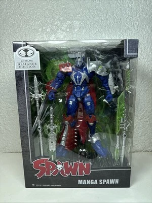 McFarlane Toys MANGA SPAWN Mega Figure Designer Edition Red & Blue 10” - Image 1 of 4