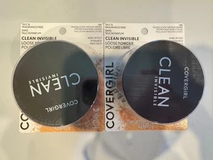 2 Covergirl Clean Invisible Loose Powder Translucent Medium Warm 130 SEALED - Picture 1 of 4