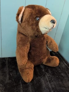 Vtg Teddy Bear A & L Novelty Co. Brown Bear Plush Shredded Paper Filled 1981  - Picture 1 of 9