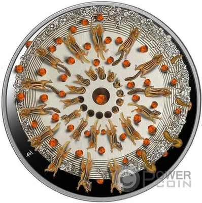 MOVING SQUIRRELS 1 Oz Moneta Argento 1$ Niue 2024 Foto 1 de 2