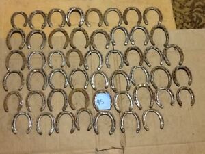 50 Amish Rusty used Horseshoes steel arts and Crafts Western Art 45 No Nail READ