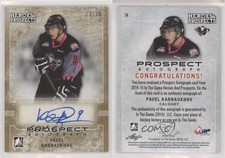 2014-15 ITG Heroes and Prospects Prospect Gold /30 Pavel Karnaukhov #74 Auto