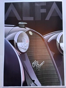 ALFA ROMEO  Vintage car Poster Large A1 - Picture 1 of 3