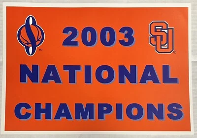Syracuse Orange 2003 National Champions 11x16 Team Photo Sign Facsimile Auto - Image 1 of 4