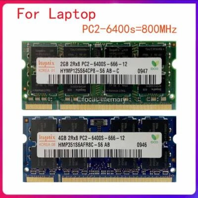 HYNIX 8 GB 4 GB 2 GB PC2-6400 DDR2 800 MHz Portátil Memoria SO-DIMM 4G 2G RAM