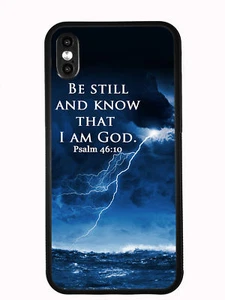 Quédate quieto y sabe que soy Dios Salmos 46:10 Tormenta del océano para iPhone XS MAX 6.5 2 - Imagen 1 de 1