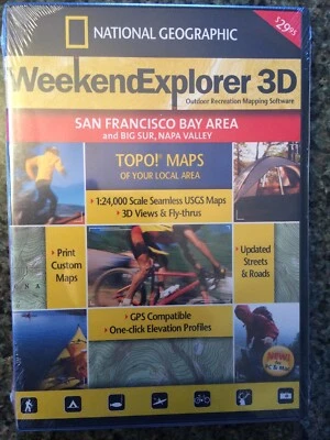 2007 National Geographic TOPO! Outdoor Mapping Software - San Francisco Big Sur  - Image 1 of 4