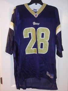 Authentic  St Louis Rams #28 Marshall Faulk VINTAGE NFL Football Jersey size XL - Picture 1 of 4