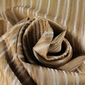 Soprano Olive Gold Satin Striped Upholstery Home Decorating Fabric BTY - Picture 1 of 3