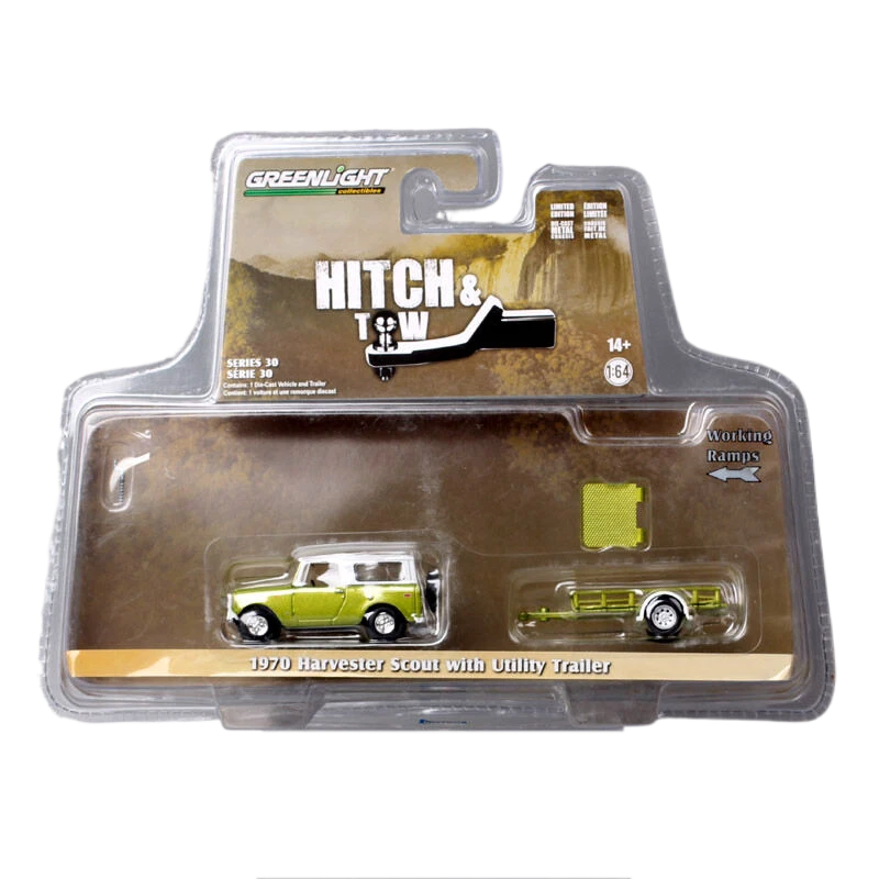 1/64 1970 International Harvester Scout Utility Trailer Car Model Toy Greenlight - Image 1 of 4