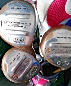Square Two Kathy Whitworth Monogram II 1 3 5 Woods Set RH / Graphite Ladies FLEX - Picture 1 of 4