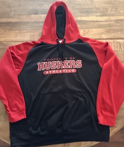 Herren Nebraska Cornhuskers XL Kapuzenpullover 100% Polyester Dri-Fit - Bild 1 von 11