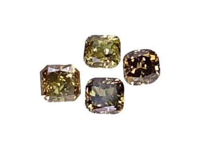 0.30CTS Yellow natural diamond square si3 clarity 4pcs see video - Image 1 of 3